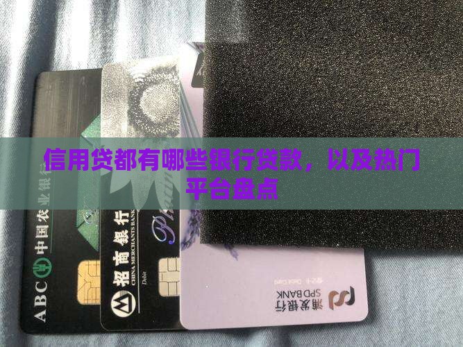 信用贷都有哪些银行贷款，以及热门平台盘点