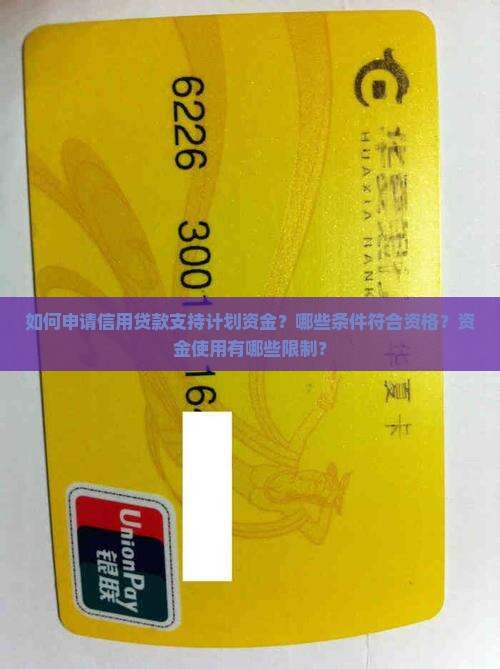 如何申请信用贷款支持计划资金？哪些条件符合资格？资金使用有哪些限制？