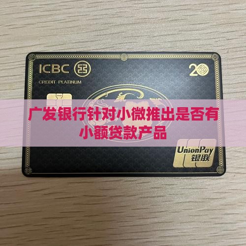 广发银行针对小微推出是否有小额贷款产品
