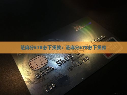 芝麻分578必下贷款：芝麻分578必下贷款