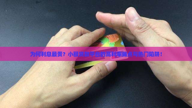 为何利息最贵？小额贷款平台的高利率痛点与热门陷阱！