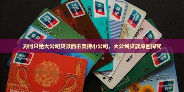 为何只给大公司贷款而不支持小公司，大公司贷款原因探究