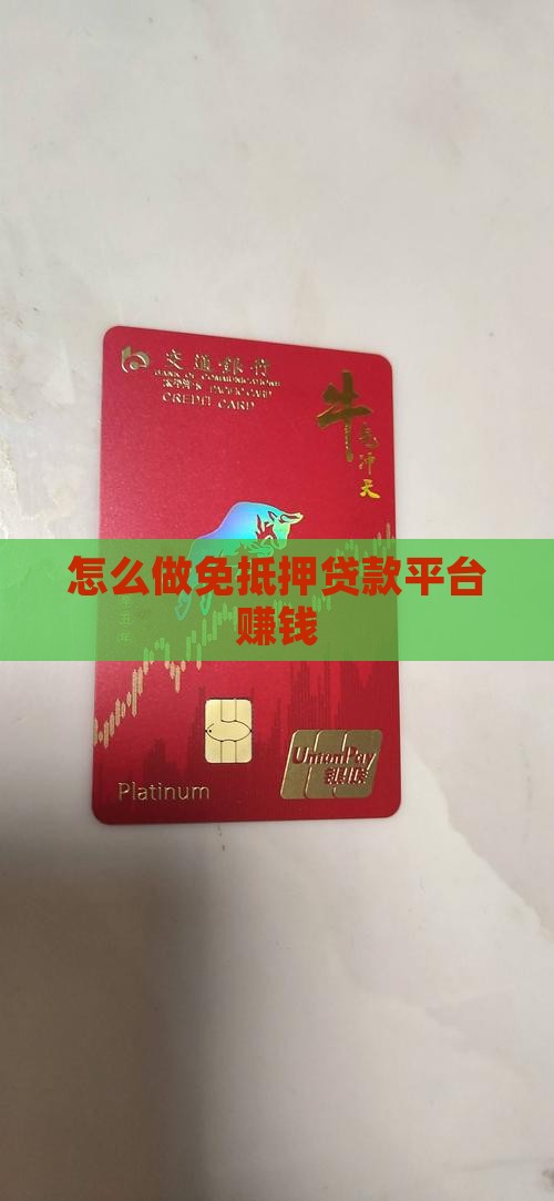 怎么做免抵押贷款平台赚钱