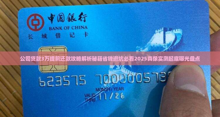 公司贷款3万提前还款