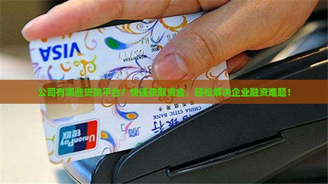 公司有哪些贷款平台