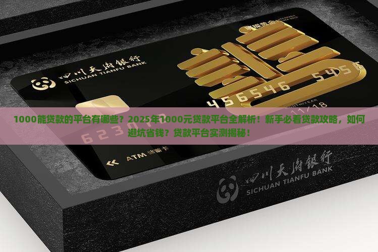 1000能贷款的平台