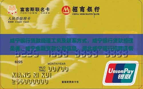 咸宁银行贷款经理