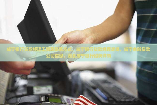 咸宁银行贷款经理