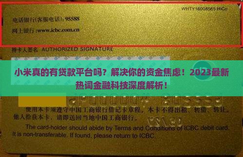 小米真的有贷款平台吗