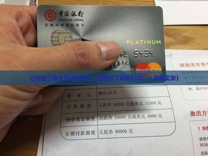 已经选择商业贷款的银行
