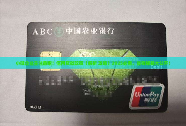 小微企业信用贷款的政策
