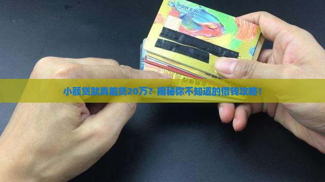 小额贷款能贷20万吗