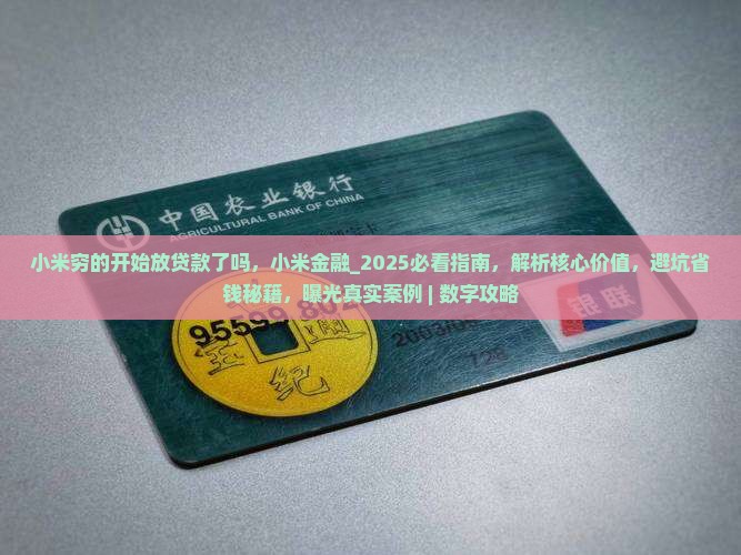 小米穷的开始放贷款了吗