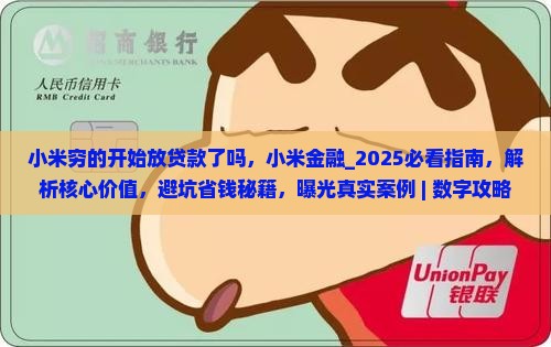 小米穷的开始放贷款了吗