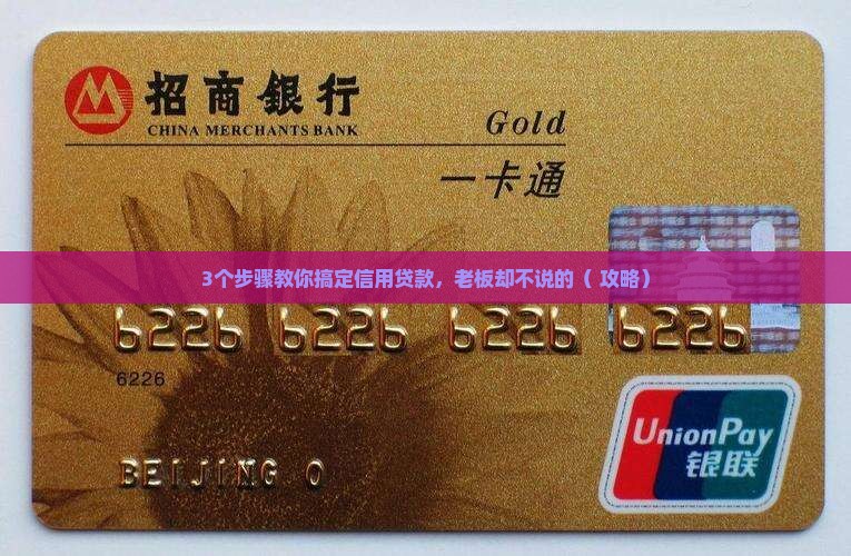 公司如何做信用贷款业务