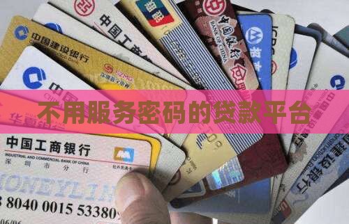 不用服务密码贷款的平台