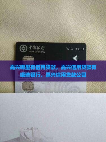 嘉兴哪里有信用贷款