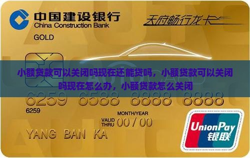 小额贷款可以关闭吗现在