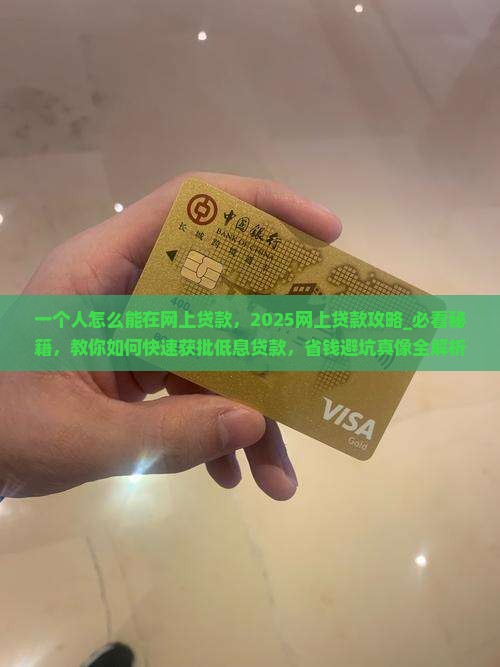 一个人怎么能在网上贷款