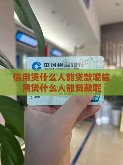 信用贷什么人能贷款呢