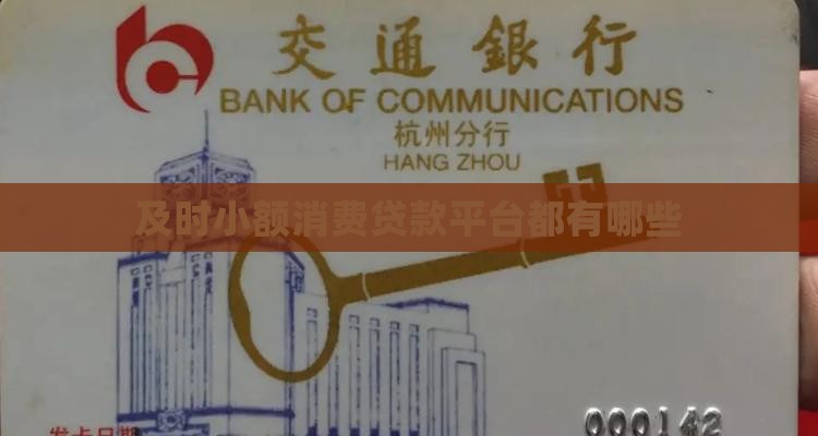 及时小额消费贷款平台都有哪些
