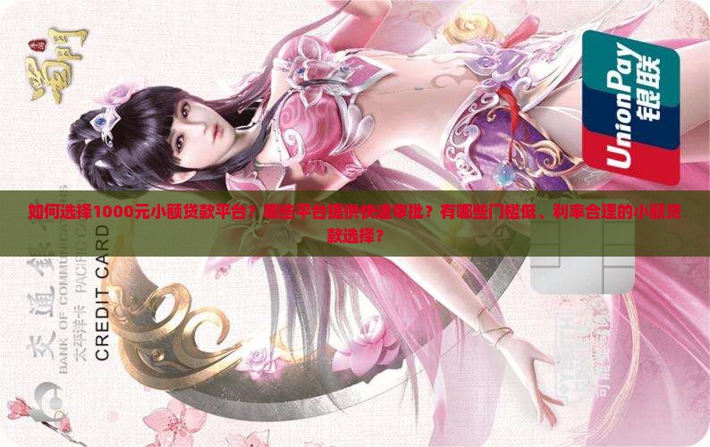 如何选择1000元小额贷款平台？哪些平台提供快速审批？有哪些门槛低、利率合理的小额贷款选择？