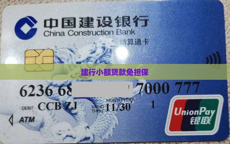 建行小额贷款免担保