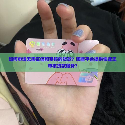 如何申请无需征信和审核的贷款？哪些平台提供快速无审核贷款服务？