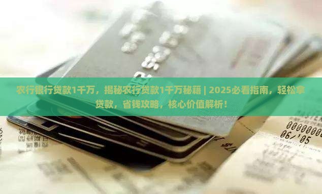 农行银行贷款1千万