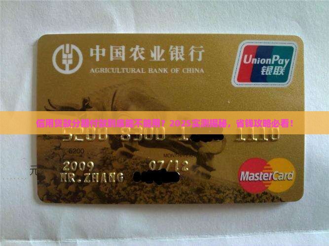 信用贷款分期付款能用吗