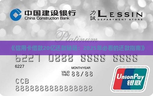 信用卡贷款20亿怎么还