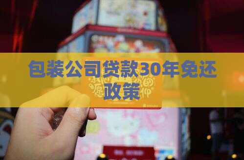 包装公司贷款30年免还