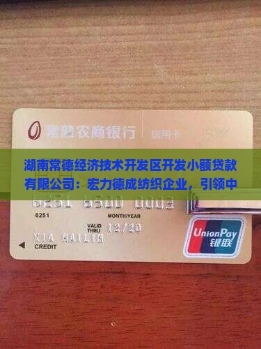 常德市益邦小额贷款