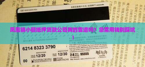 凤凰镇小额抵押贷款公司