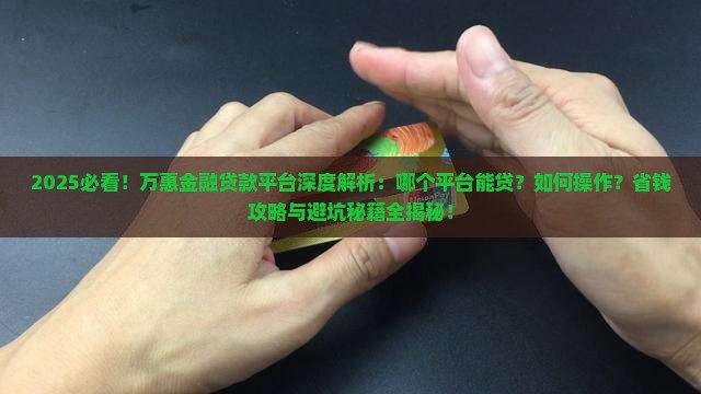 万惠金融在哪个平台可以贷款