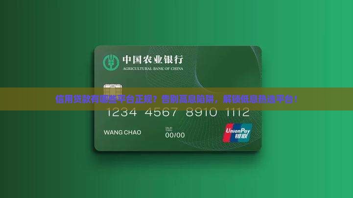 信用贷款有哪些平台正规