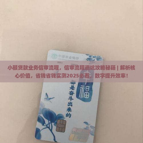 小额贷款业务信审流程
