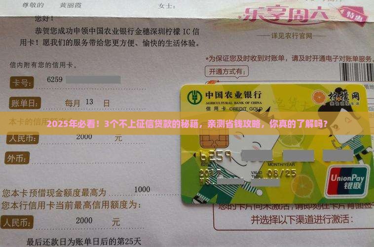 2020不上征信的贷款