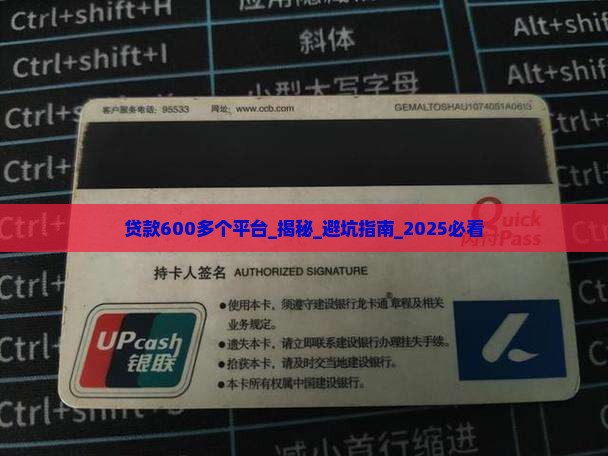 贷款600多个平台