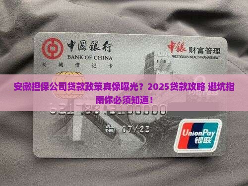 安徽担保公司贷款政策