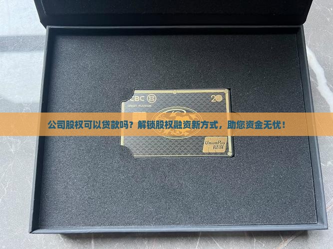 公司股权可以贷款吗