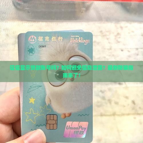 征信显示贷款账号吗是啥意思
