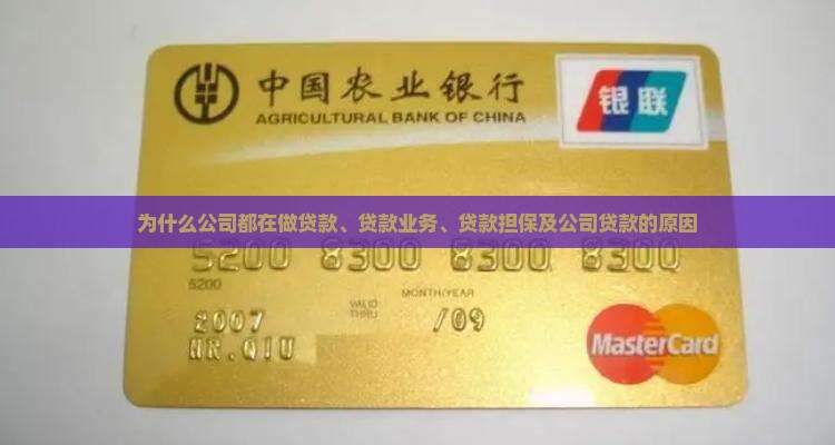为什么公司都在做贷款