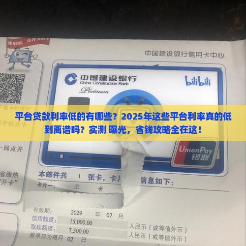 平台贷款利率低的有哪些