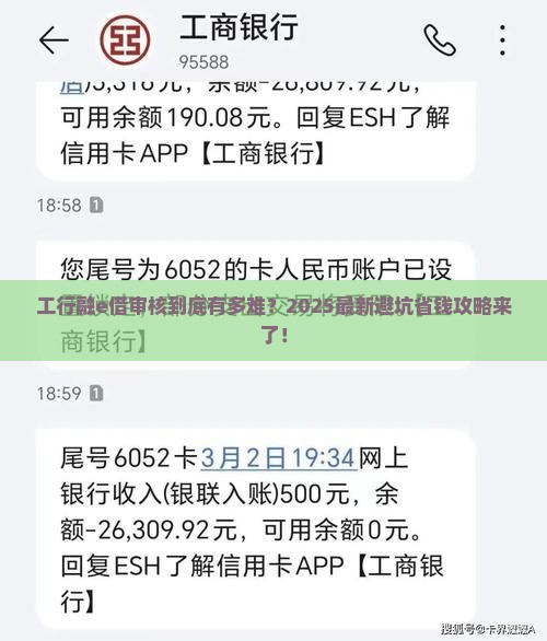 工行信用贷款融e借审核