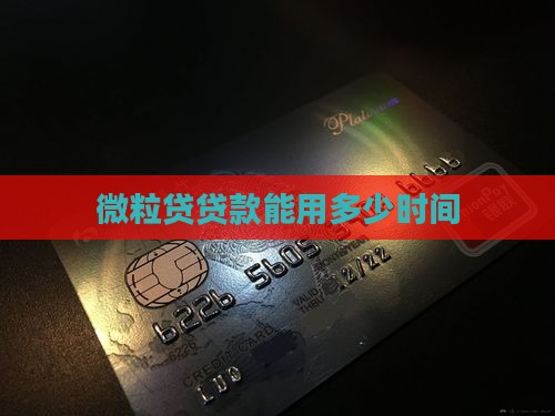 微粒贷贷款能用多少时间
