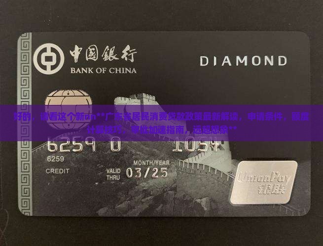 广东省居民消费贷款政策
