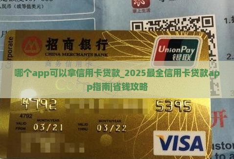 哪个app可以拿信用卡贷款