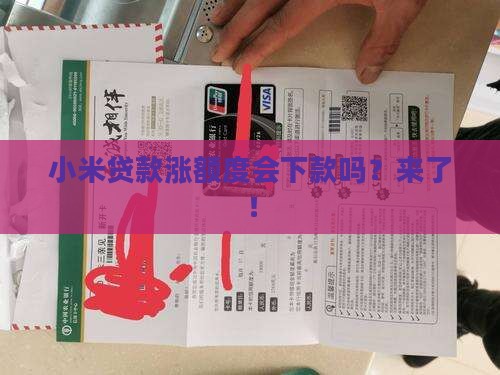 小米贷款涨额度会下款吗