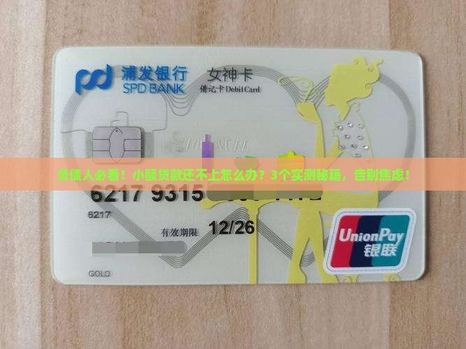 小额贷款的还不上怎么办